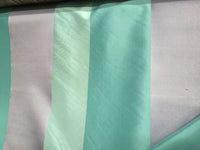 NEW! Queen Kirsten 100% Silk Rib Taffeta Fabric With Aqua, Turquoise, Lilac Pastel Stripe - Fancy Styles Fabric Pierre Frey Lee Jofa Brunschwig & Fils