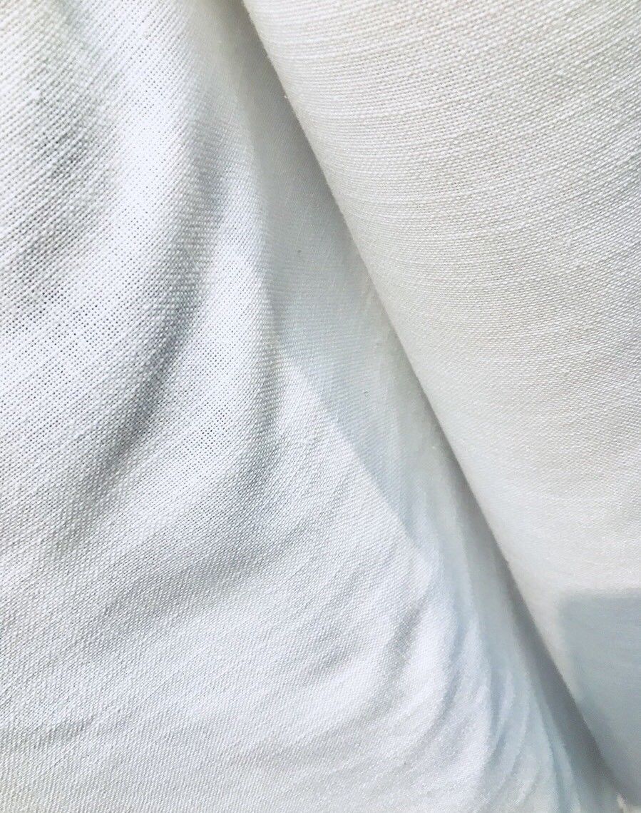 NEW! Upholstery Weight Linen Woven Fabric - White - Fancy Styles Fabric Boutique