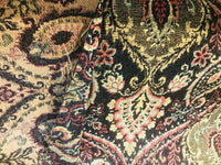 Designer Kilim Rug Inspired Chenille Upholstery Fabric - Black - Fancy Styles Fabric Pierre Frey Lee Jofa Brunschwig & Fils