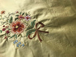 SALE! 100% Silk Taffeta Fabric - Made in Italy- Floral Embroidered Gold - Fancy Styles Fabric Pierre Frey Lee Jofa Brunschwig & Fils