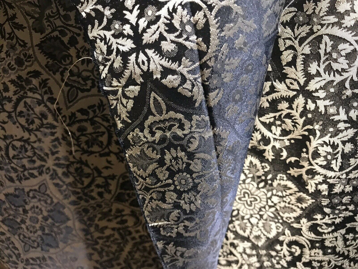 SALE! Sir Enzo 100% Silk Taffeta Ornate Drapery Fabric - Gold And Black-By The Yard - Fancy Styles Fabric Pierre Frey Lee Jofa Brunschwig & Fils