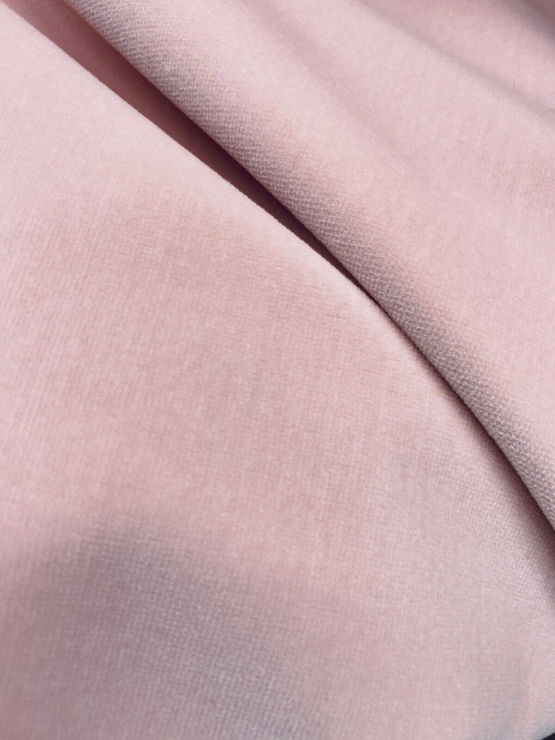 NEW! Prince Oliver - Designer 100% Cotton Made In Belgium Upholstery Velvet Fabric - Frosty Pink - Fancy Styles Fabric Pierre Frey Lee Jofa Brunschwig & Fils