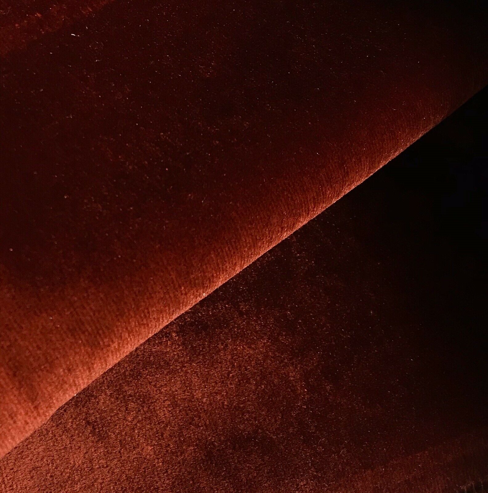 Queen Avery Velvet Upholstery & Drapery Fabric -Rust Orange Red- By The ...