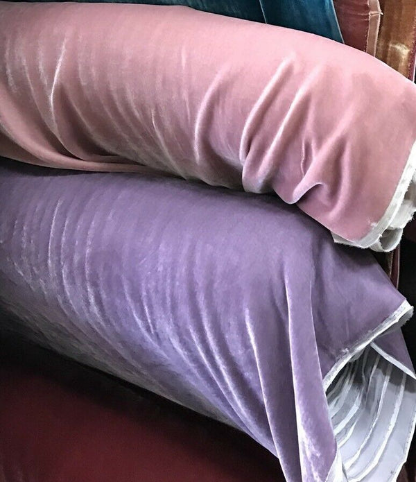 NEW Close-Out Designer Runway Pink Silk Rayon Velvet Fabric - Fancy Styles Fabric Pierre Frey Lee Jofa Brunschwig & Fils