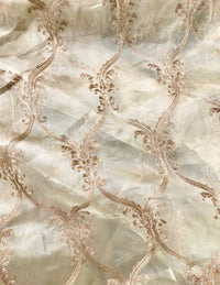 NEW! 110” Wide Designer Sheer Voile and Pink Lurex Drapery Fabric - Fancy Styles Fabric Pierre Frey Lee Jofa Brunschwig & Fils