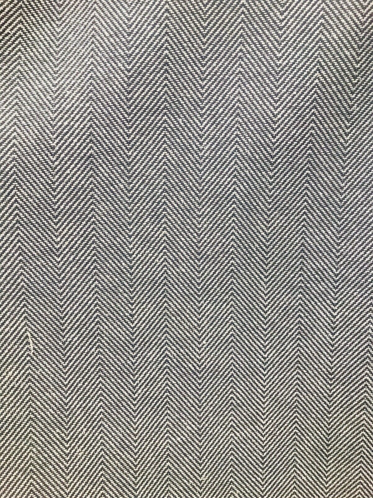 NEW Countess Cora Novelty Designer Herringbone Chevron Upholstery & Drapery Tweed Fabric - Steel Grey - Fancy Styles Fabric Pierre Frey Lee Jofa Brunschwig & Fils