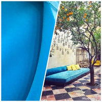 NEW! WATERPROOF OUTDOOR Velvet Upholstery & Drapery Fabric - Turquoise Blue- BTY - Fancy Styles Fabric Pierre Frey Lee Jofa Brunschwig & Fils