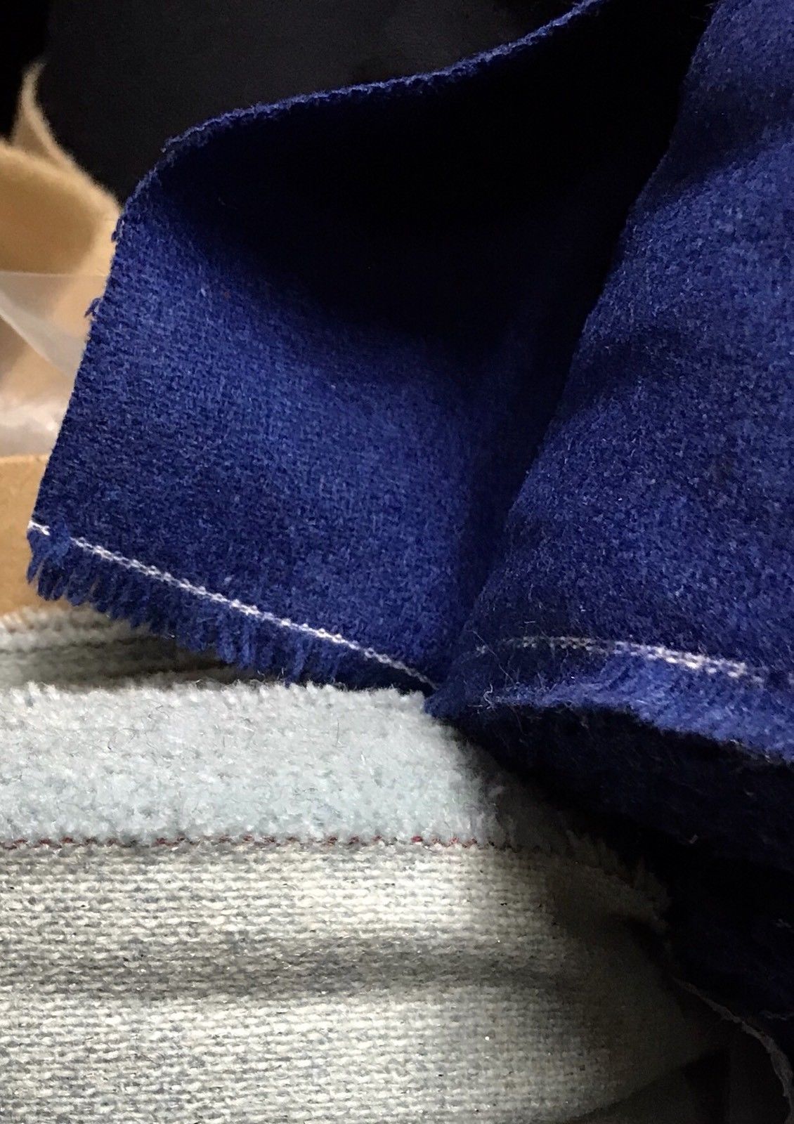 Designer Wool Woven Fabric Made In Italy Sold By The Yard- Jewel Blue - Fancy Styles Fabric Pierre Frey Lee Jofa Brunschwig & Fils