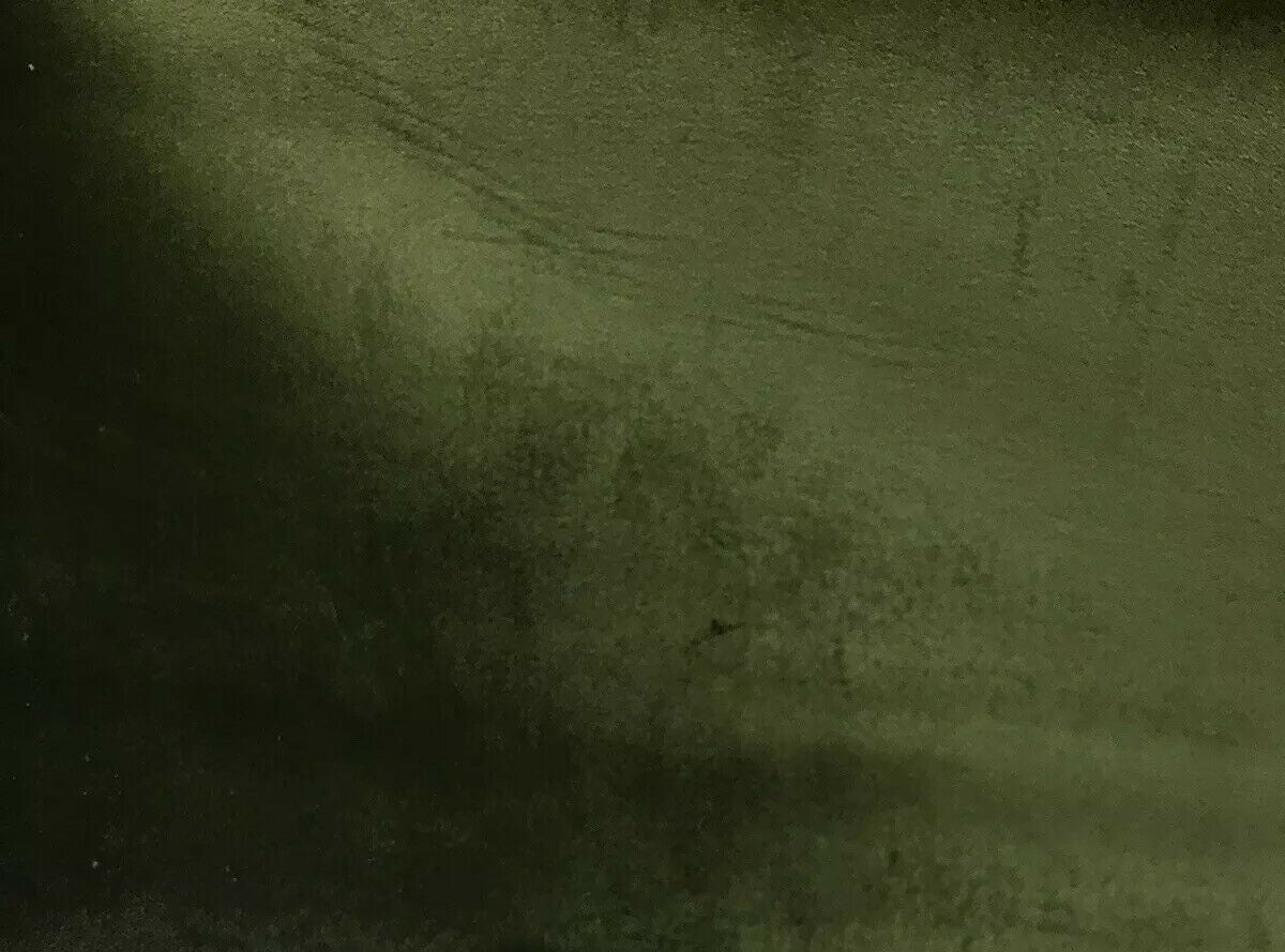 NEW! Designer Soft Velvet Fabric - Olive Green - Upholstery Weight BTY - Fancy Styles Fabric Pierre Frey Lee Jofa Brunschwig & Fils