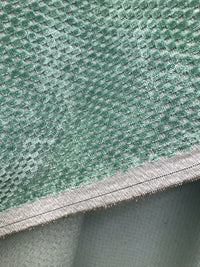 NEW Designer Velvet Checkered Upholstery Fabric - Spearmint Green- By the yard - Fancy Styles Fabric Pierre Frey Lee Jofa Brunschwig & Fils