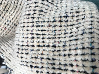 SALE! Designer Chunky Chenille Fabric - White With Color Yarns- Upholstery - Fancy Styles Fabric Pierre Frey Lee Jofa Brunschwig & Fils