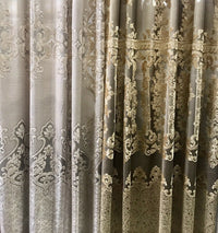 NEW! 112” Wide Designer Sheer Burnout Velvet Lace Drapery Fabric- Shell Pearl - Fancy Styles Fabric Pierre Frey Lee Jofa Brunschwig & Fils