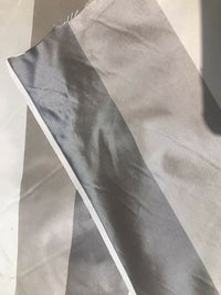NEW! Lady Aubrey 100% Silk Taffeta Striped Stripes Drapery Fabric -Grey - Fancy Styles Fabric Pierre Frey Lee Jofa Brunschwig & Fils