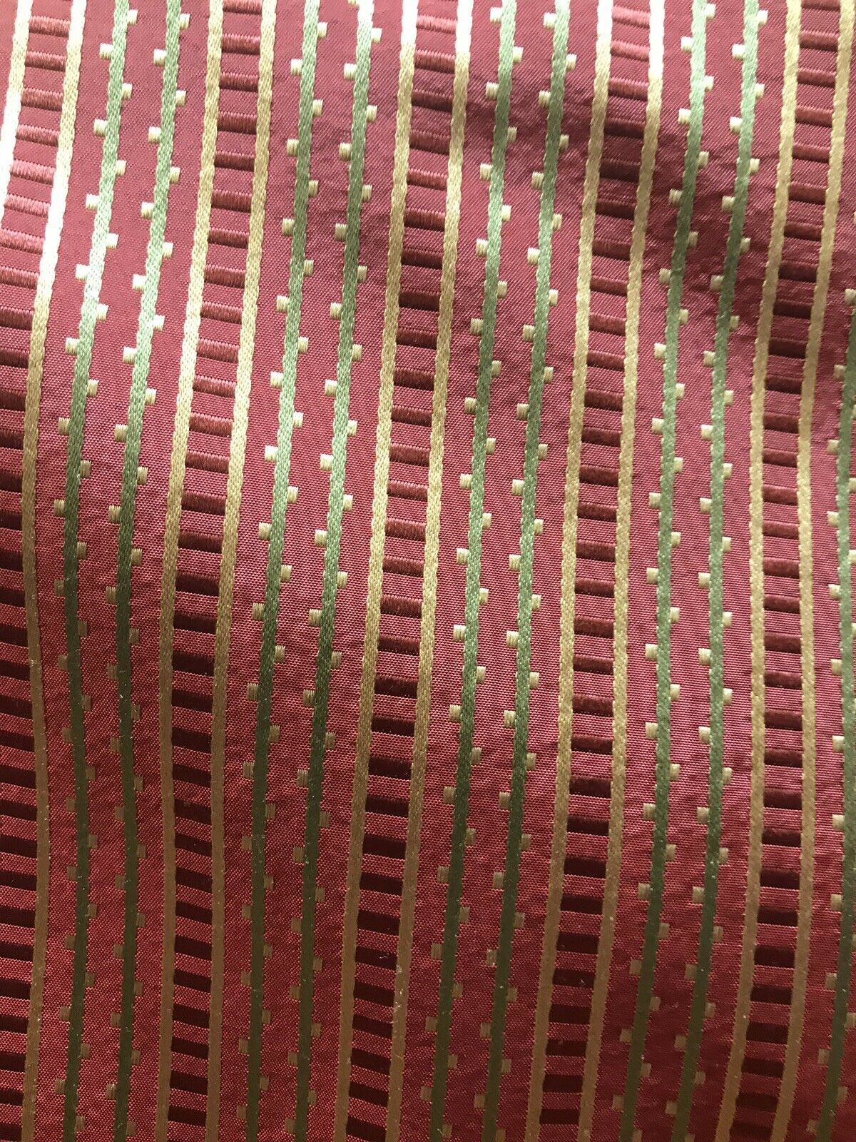 NEW! Lady Rebecca Designer 100% Silk Taffeta Striped Fabric - Red LLSAR0001 - Fancy Styles Fabric Pierre Frey Lee Jofa Brunschwig & Fils