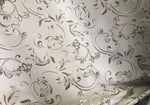 NEW Brocade Satin Fabric- Cream & Taupe- Floral Leaves Upholstery Neoclassical - Fancy Styles Fabric Pierre Frey Lee Jofa Brunschwig & Fils