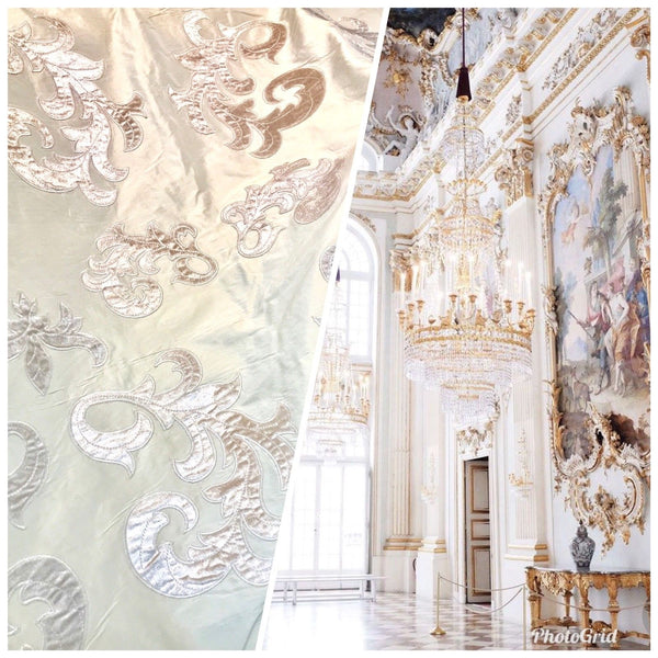 Novelty Made In Belgium Cut Out Velvet On 100% Silk Taffeta Fabric- Pink - Fancy Styles Fabric Pierre Frey Lee Jofa Brunschwig & Fils