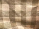 NEW! Designer 100% Raw Silk Gingham Check Decorating Fabric -Camel Brown - Fancy Styles Fabric Pierre Frey Lee Jofa Brunschwig & Fils