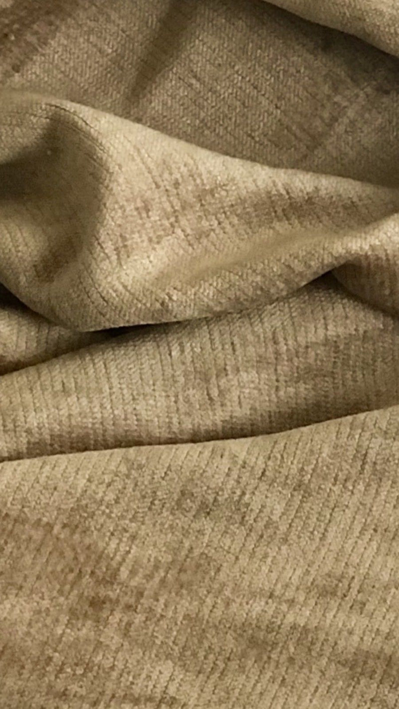 SALE! Designer Upholstery Chenille Velvet Fabric - Honey Beige - Fancy Styles Fabric Pierre Frey Lee Jofa Brunschwig & Fils