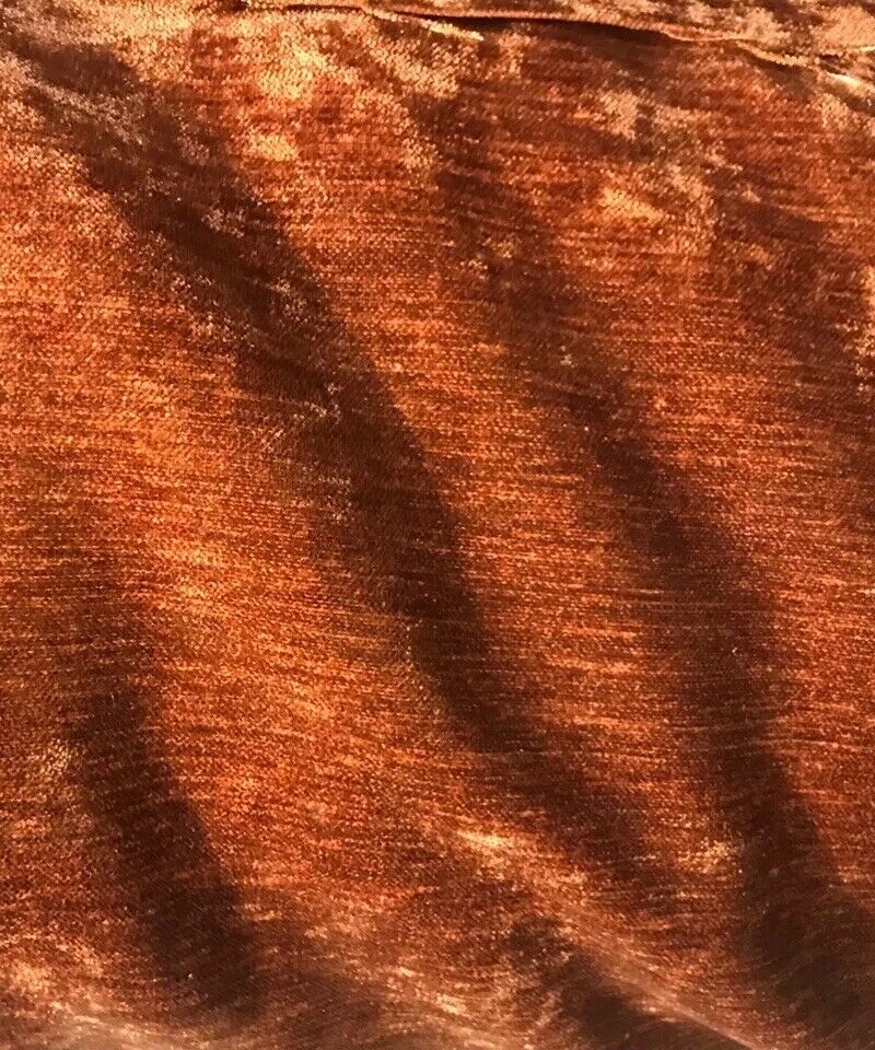NEW! Designer Upholstery Velvet Chenille Fabric - Rust Burnt Orange Brown - BTY - Fancy Styles Fabric Pierre Frey Lee Jofa Brunschwig & Fils