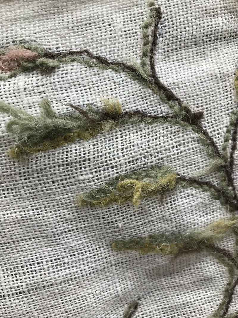 NEW Novelty Floral Wool Yarn Embroidery Linen Inspired Fabric Upholstery Drapery - Fancy Styles Fabric Pierre Frey Lee Jofa Brunschwig & Fils