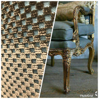 NEW Novelty Made In Italy Upholstery Velvet Fabric Antique Teal Bronze Venetian - Fancy Styles Fabric Boutique