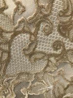 NEW! Made In Belgium Brocade Chenille Velvet Fabric- Honey Damask- Upholstery - Fancy Styles Fabric Boutique