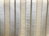 Lady Jennifer Italian Brocade Striped Satin Fabric -Ivory Gold Upholstery Neoclassical - Fancy Styles Fabric Pierre Frey Lee Jofa Brunschwig & Fils