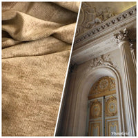 SALE! Designer Upholstery Chenille Velvet Fabric - Honey Beige - Fancy Styles Fabric Pierre Frey Lee Jofa Brunschwig & Fils