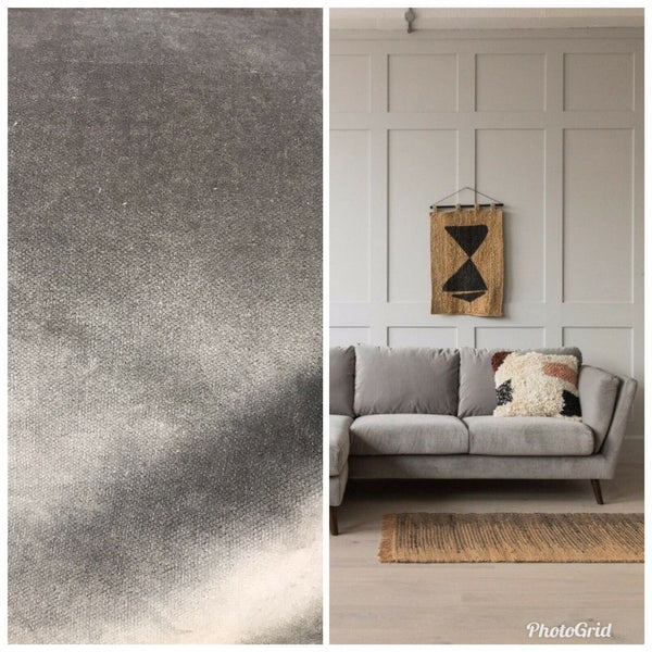 NEW! Prince Burgess - Designer SOFT Heavyweight Velvet Upholstery Fabric - Grey - Fancy Styles Fabric Pierre Frey Lee Jofa Brunschwig & Fils