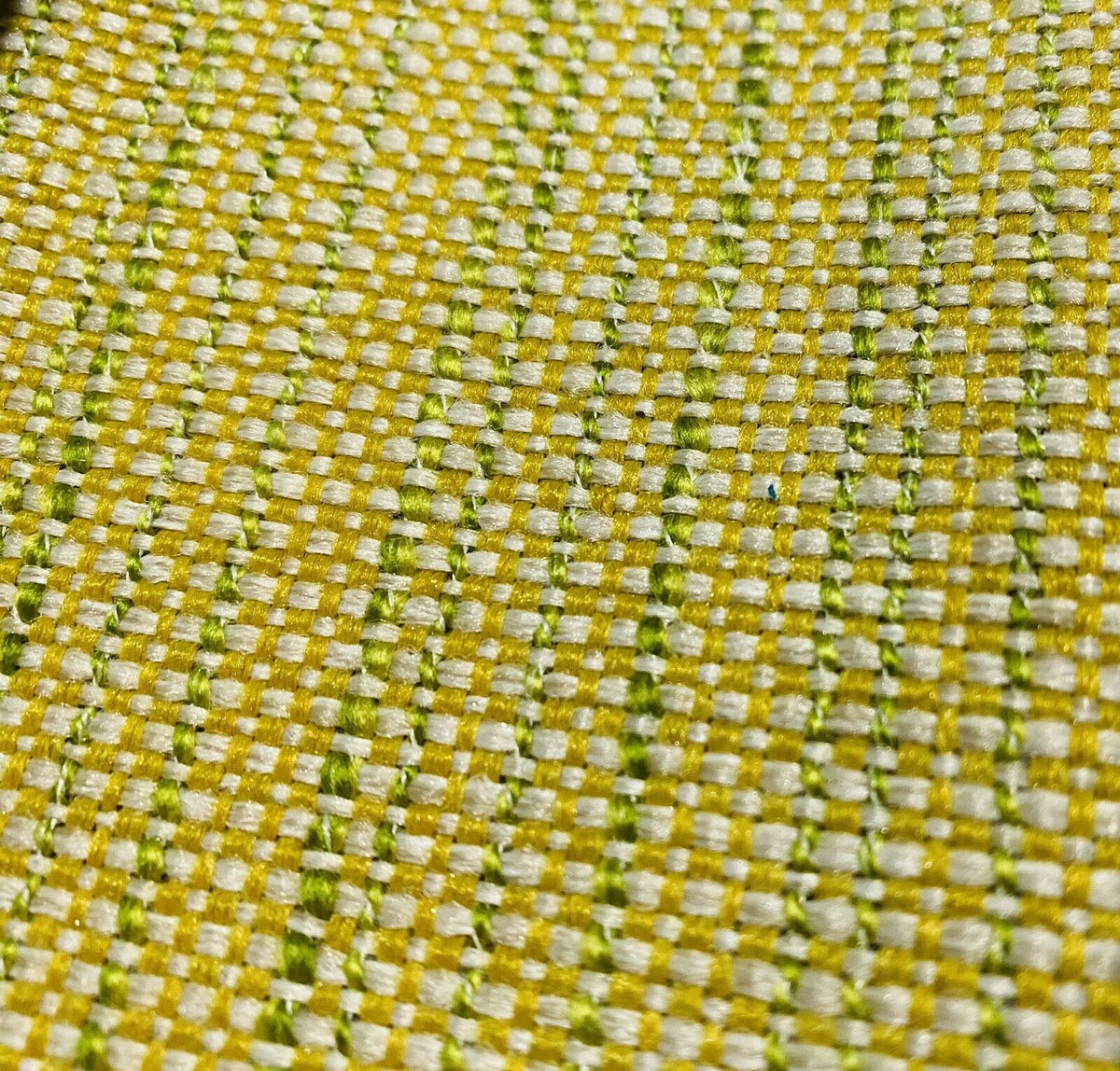 NEW Two-Tone Upholstery Tweed Texture Nubby Fabric -Yellow & Green - Fancy Styles Fabric Pierre Frey Lee Jofa Brunschwig & Fils