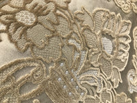 NEW! Made In Belgium Brocade Chenille Velvet Fabric- Honey Damask- Upholstery - Fancy Styles Fabric Boutique
