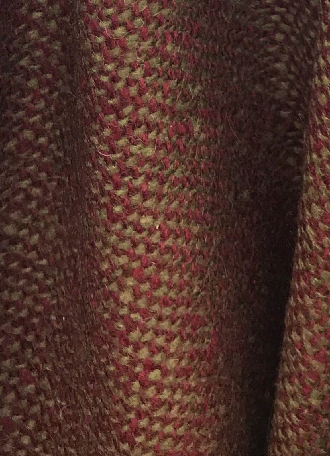 Designer Wool Blend Woven Coat Tweed Fabric - Brick & Green Melange- By The Yard - Fancy Styles Fabric Pierre Frey Lee Jofa Brunschwig & Fils