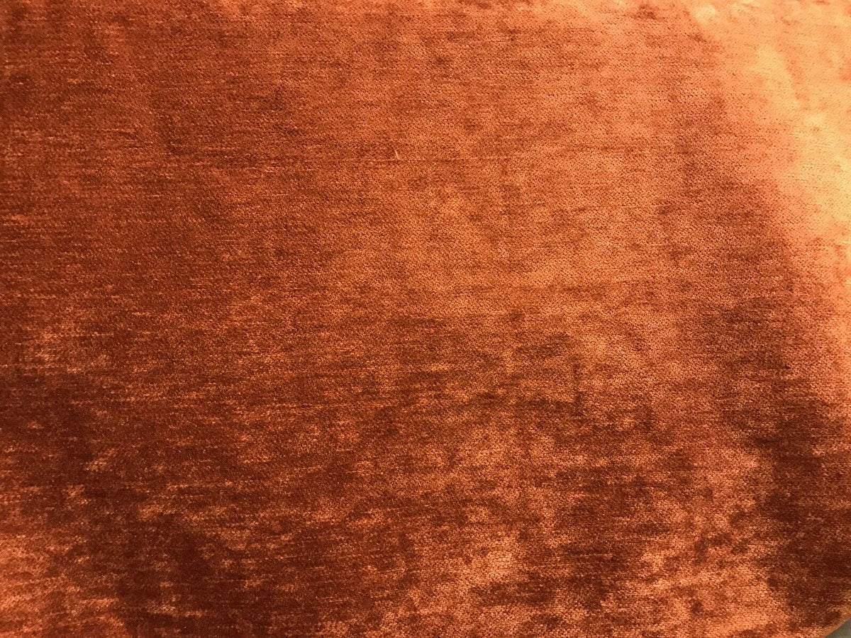 NEW Designer Burnt Orange Chenille Velvet Upholstery Fabric- BTY - Fancy Styles Fabric Pierre Frey Lee Jofa Brunschwig & Fils