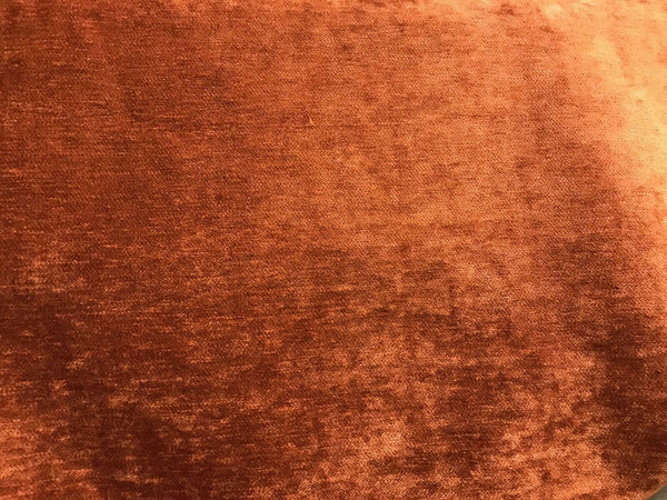 NEW Designer Burnt Orange Chenille Velvet Upholstery Fabric- BTY - Fancy Styles Fabric Pierre Frey Lee Jofa Brunschwig & Fils