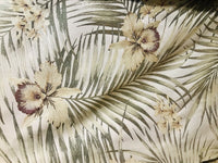 BACK IN STOCK! Sir Mathew Designer Brocade Upholstery Fabric- Palm Leaves Floral Cream - Fancy Styles Fabric Pierre Frey Lee Jofa Brunschwig & Fils