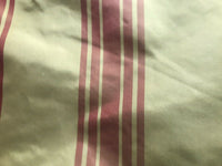 NEW Princess Vanessa Designer 100% Silk Taffeta Dupioni Stripes Fabric - Faded Green/Red 55” Wide - Fancy Styles Fabric Pierre Frey Lee Jofa Brunschwig & Fils