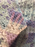 NEW! Designer 100% Silk Chiffon Fabric Bohemian Lavender Patchwork Floral - Fancy Styles Fabric Pierre Frey Lee Jofa Brunschwig & Fils
