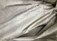 NEW! 100% Silk Jacquard Neoclassical Fabric - Tone On Tone Light Gray- Damask - Fancy Styles Fabric Pierre Frey Lee Jofa Brunschwig & Fils