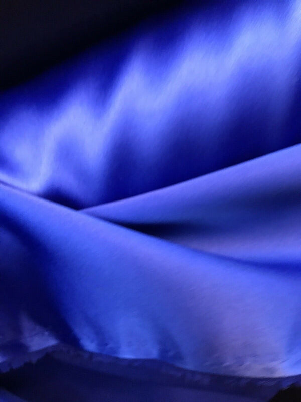 NEW Designer 100% Silk Charmeuse Fabric - Blue- Medium weight- Sold by yard - Fancy Styles Fabric Pierre Frey Lee Jofa Brunschwig & Fils