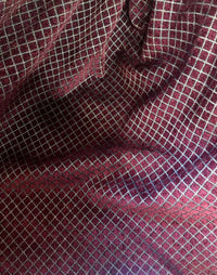 SALE! Lord Owen Burnout Velvet Chenille Fabric -Burgundy Red Diamond Motif -Upholstery - Fancy Styles Fabric Pierre Frey Lee Jofa Brunschwig & Fils