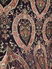 NEW Lady Kate Designer Velvet Chenille Burnout Upholstery Fabric - Plum & Coral- Heavy - Fancy Styles Fabric Pierre Frey Lee Jofa Brunschwig & Fils