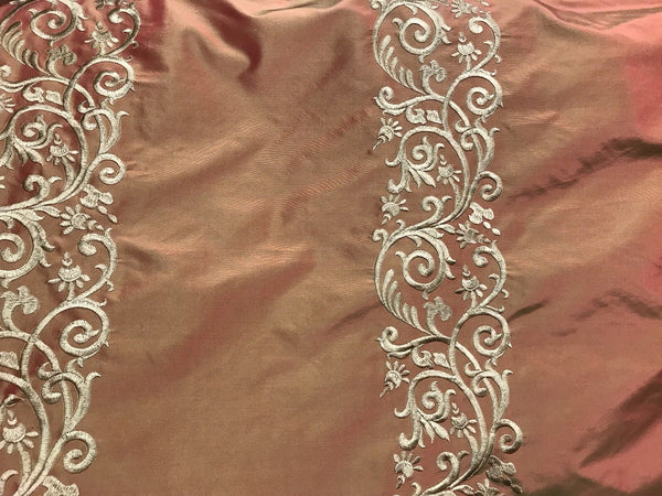 SALE! Designer 100% Silk Taffeta Interior Design Fabric - Antique Orange - Fancy Styles Fabric Pierre Frey Lee Jofa Brunschwig & Fils