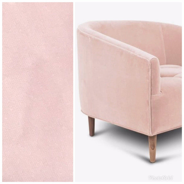 NEW Designer Soft Upholstery Velvet Fabric- Ballet Pink- Sold By The Yard - Fancy Styles Fabric Boutique