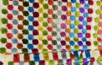 NEW! Novelty Burnout Polka Dot Chenille Upholstery Velvet Fabric -Multi Rainbow - Fancy Styles Fabric Pierre Frey Lee Jofa Brunschwig & Fils