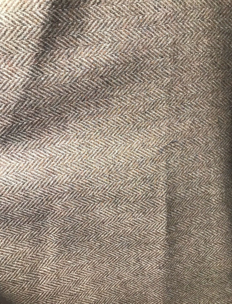 Countess Ryleigh Designer 100% Wool Brown Beige Herringbone Woven Coat ...