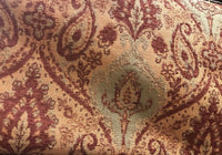 SWATCH Double Sided Burnout Kilim Rug Inspired Fabric- Red Orange Upholstery - Fancy Styles Fabric Pierre Frey Lee Jofa Brunschwig & Fils