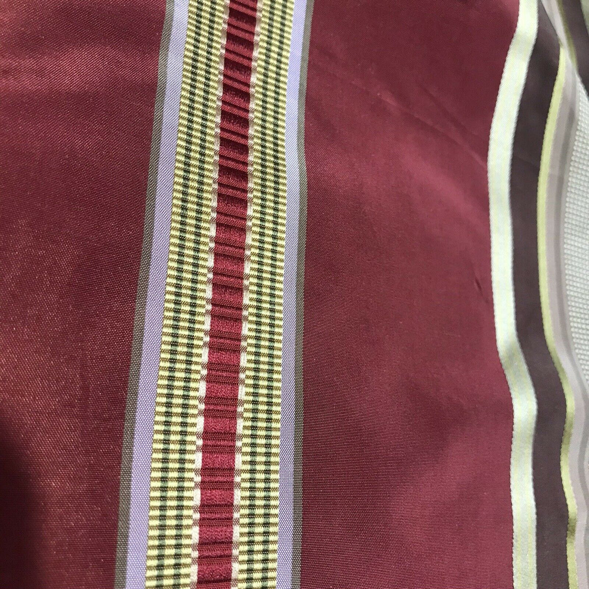 NEW! Lady Meryl Designer 100% Silk Taffeta Fabric -Red & Gold Ribbon Satin Stripes - Fancy Styles Fabric Pierre Frey Lee Jofa Brunschwig & Fils