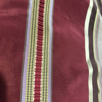 NEW! Lady Meryl Designer 100% Silk Taffeta Fabric -Red & Gold Ribbon Satin Stripes - Fancy Styles Fabric Pierre Frey Lee Jofa Brunschwig & Fils