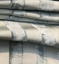 NEW Lady Zooey Striped Double Sided Burnout Chenille Velvet Fabric- Gray Upholstery - Fancy Styles Fabric Pierre Frey Lee Jofa Brunschwig & Fils