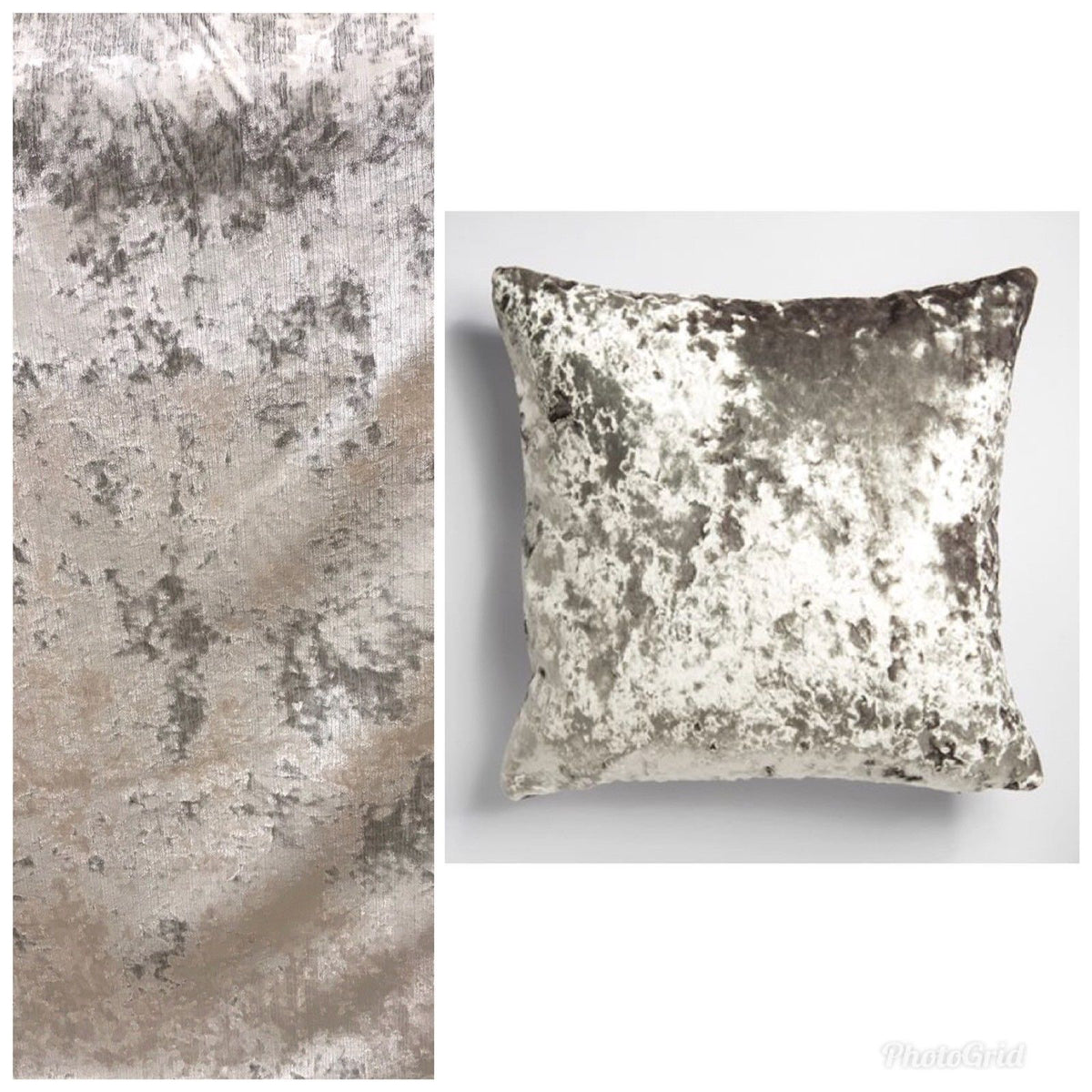 Designer Italian Crushed Velvet Chenille Upholstery Fabric - Silver Gray - Fancy Styles Fabric Pierre Frey Lee Jofa Brunschwig & Fils